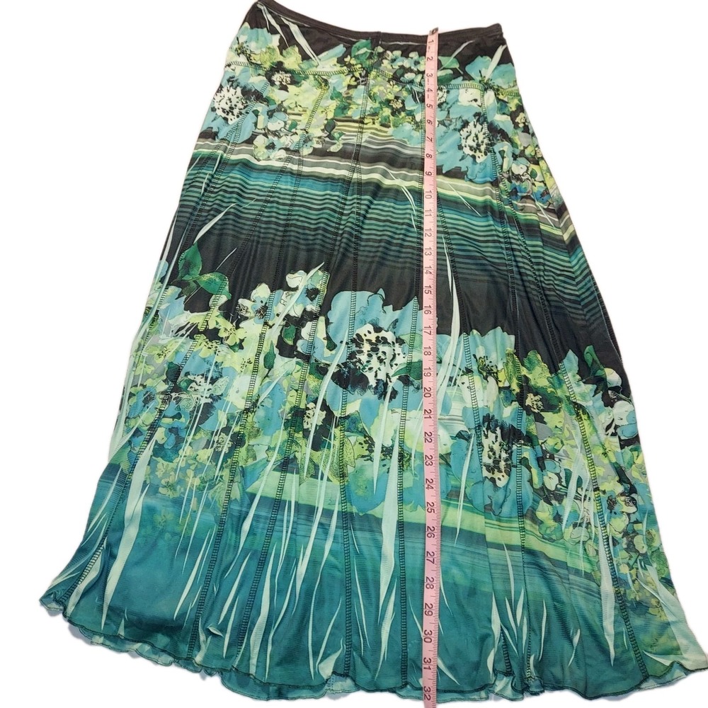 One World Women's Boho Multicolor Lined Maxi Skirt - Size Small -Nwt - Picture 3 of 9